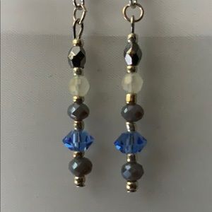 Multi colored small bead earrings